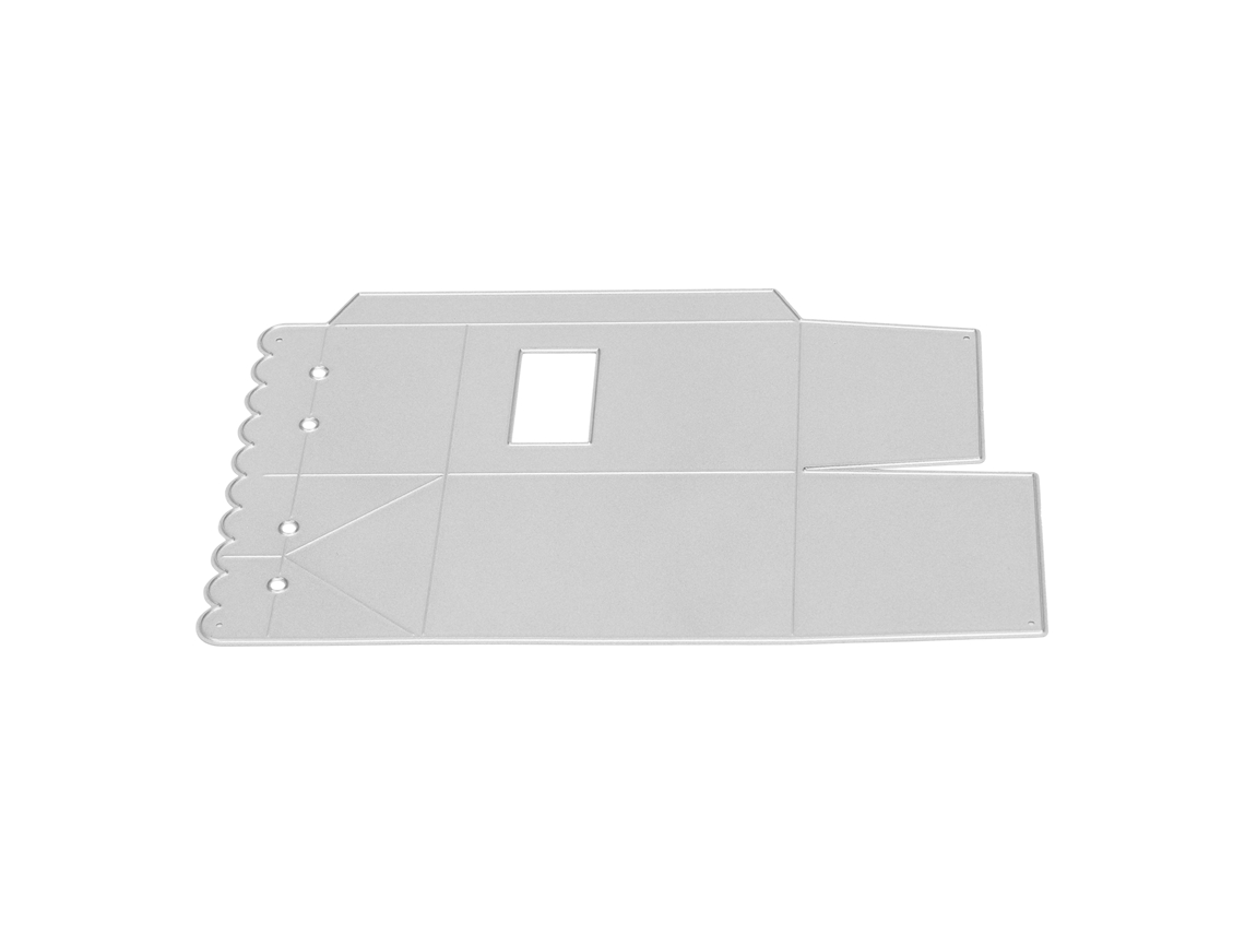 Matriz de corte de metal gravada em formato de caixa de leite para scrapbooking e cartões DIY.