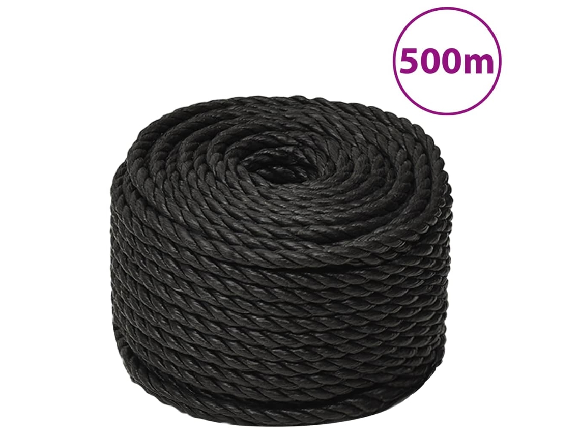 Rope, Ropes Vidaxl Preto Polipropileno (n/a)