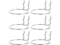 Conjunto De 6 Ganchos Redondos, Suporte Prático Para Painéis Perfurados, Prata, Econômico