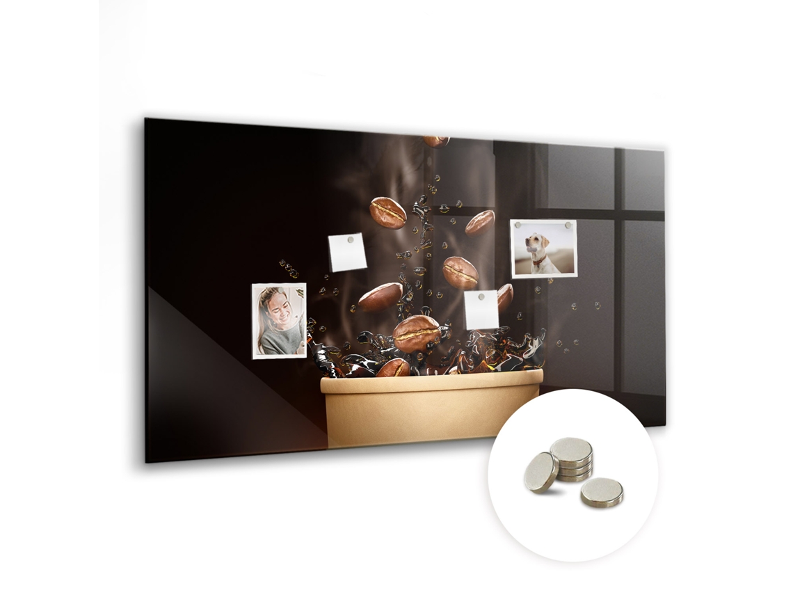 Quadro Magnético Café Quente Para A Sala De Estar Espelharte (120x60 Cm)