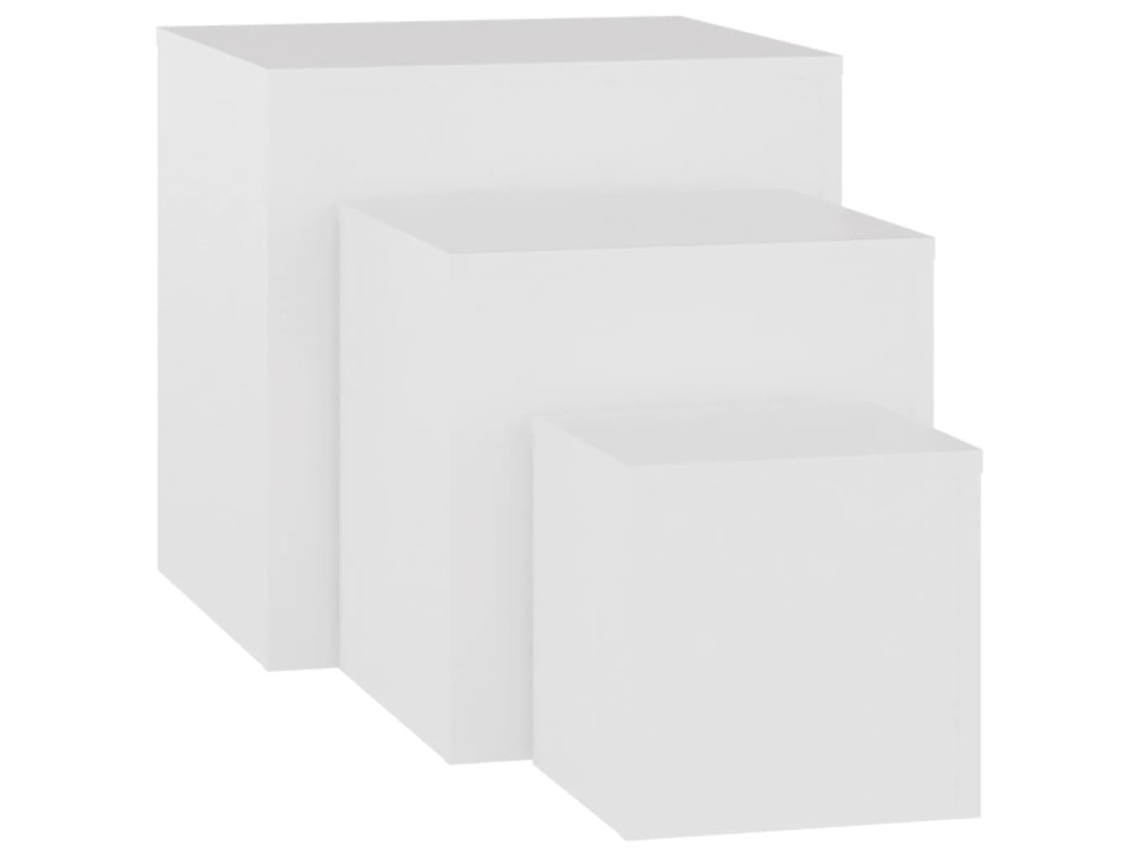 Side Table, Side Tables Vidaxl Branco Madeira Processada (n/a)