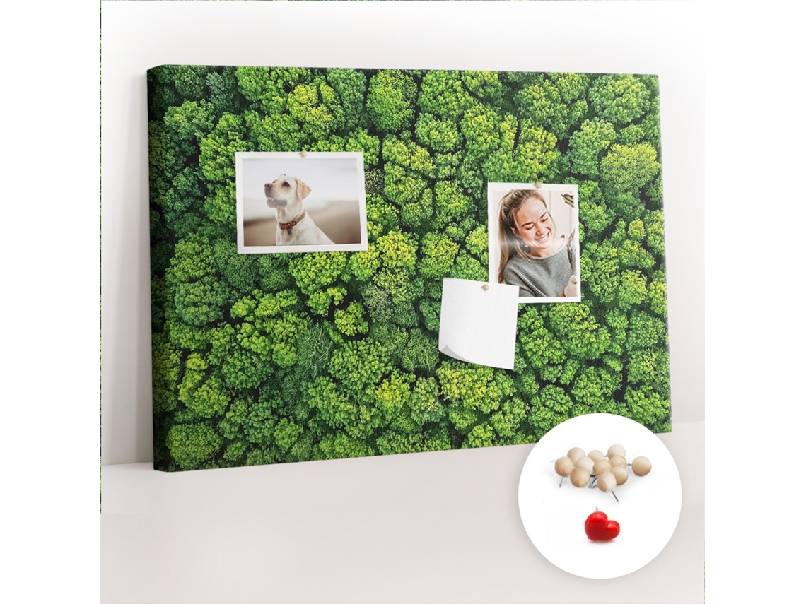 Painel De Cortiça Para Parede Floresta Vista De Cima Para O Corredor Espelharte (60x40 Cm)