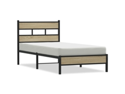 Bed Frame, Bed Frames Vidaxl Marrom Madeira Processada (75 X 190 Cm)