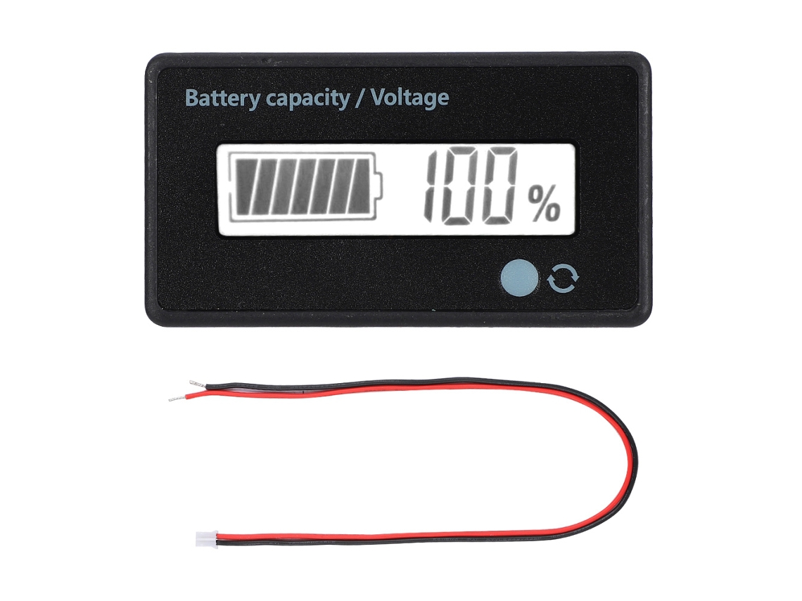 Aetheria monitor de Capacidade de Bateria com Alarme Sonoro luminoso e Display Lcd 12 84v Luz Branca