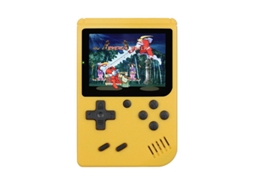 Consola Portátil HEXINYIGJLY Retro 400 Jogos, 3" ecrã, recarregável, ligação TV, 2 jogadores, amarelo