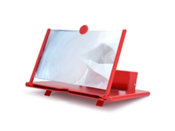 2026zentro-amplificador De Tela De Celular 3d 12 Polegadas Magnificador Hd Com Suporte Vermelho