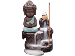 Incensário De Cerâmica Manual Com Estátua De Buda De Cor Azul Claro Para Casa, Escritório E Yoga