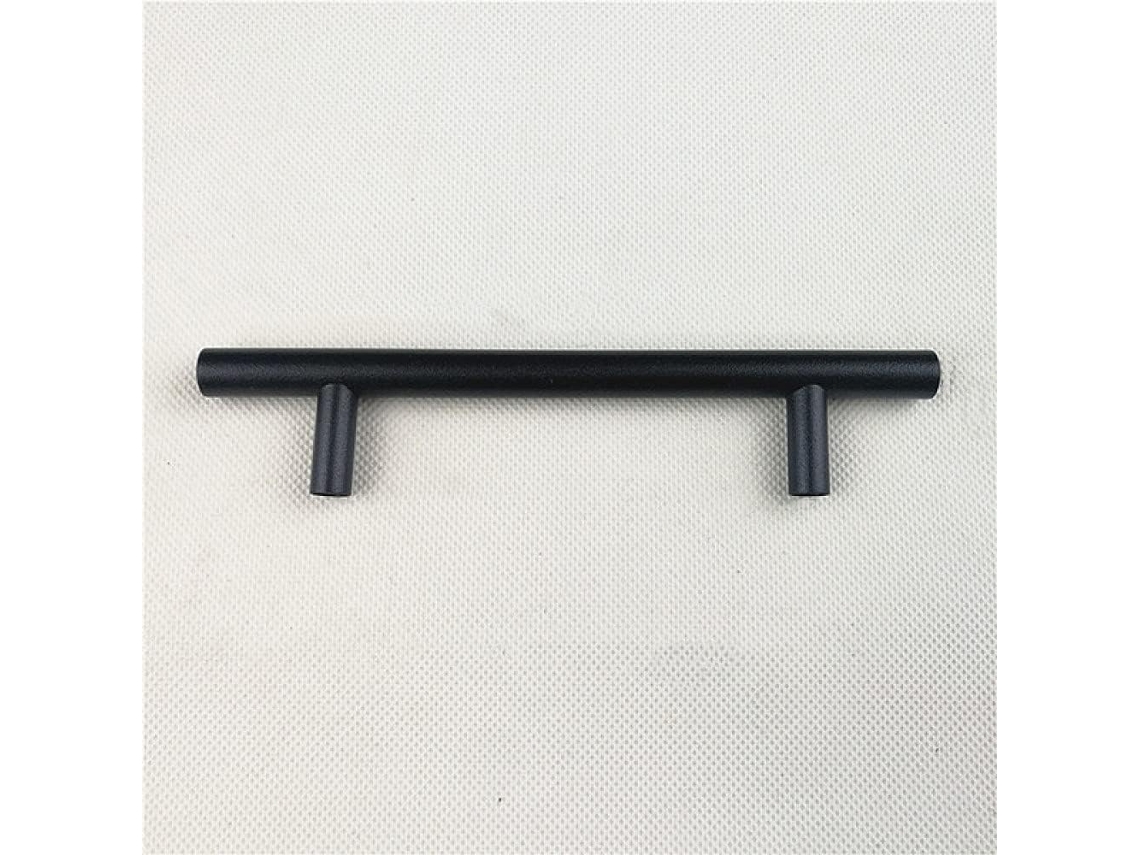 Porta Em Aço Inoxidável 10 16 256mm Puxador Quadrado Preto Fosco Para Armário