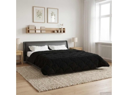 Vidaxl Duvet De Ano Inteiro Colchonete Preto 200 X 240 Cm