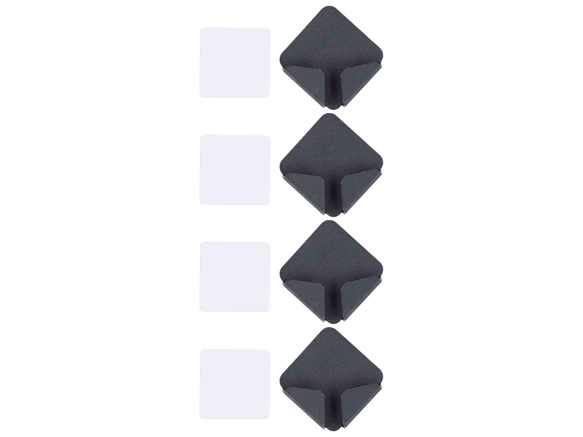 Suporte para Cabos de Energia 4 Peças Preto INF