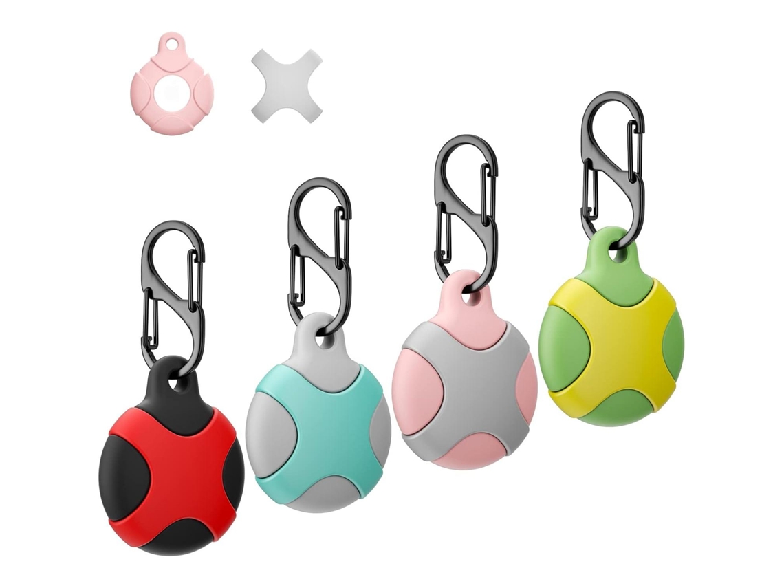 Capa de Silicone com Chaveiro para Localizador Bluetooth, Resistente a Arranhões AQUAFORGE