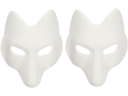 De 2 Máscaras De Raposa Adoráveis Para O Halloween, Perfeitas Para Adultos, Ideais Para Festas E Cosplay.