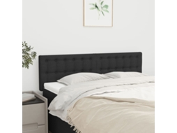 Cabecero de 2 piezas, tela, 72 x 5 x 78/88 cm, color negro