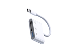 Leitor de Cartões Inf 3 em 1, Usb c para Sd/tf/usb AQUAFORGE