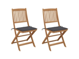 Folding Chair, Folding Chairs Vidaxl Antracite Madeira De Acácia (n/a)