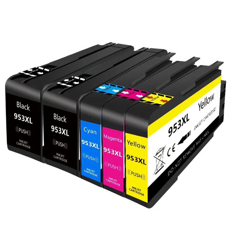 Conjunto de 5 Tinteiros Nº 953xl para Hp Officejet Pro 7720 7730 7740 8710 8715 8718 8720 MDUG