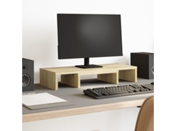Vidaxl Suporte P/ Monitor Ajustável Derivados Madeira Carvalho Sonoma