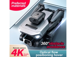 Drone Dobrável K6 Pro Com Câmera Esc Dupla 4k Prevenção De Obstáculos Em 360° Bestvite (2 Baterias Duração Da Bateria 15 Min Cinza)