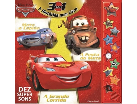 Livro Carros 3 em 1 de vários autores