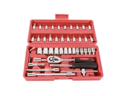 Conjunto de Chaves Inglesas 46pcs Aço Crômio Vanádio de Alta Dureza