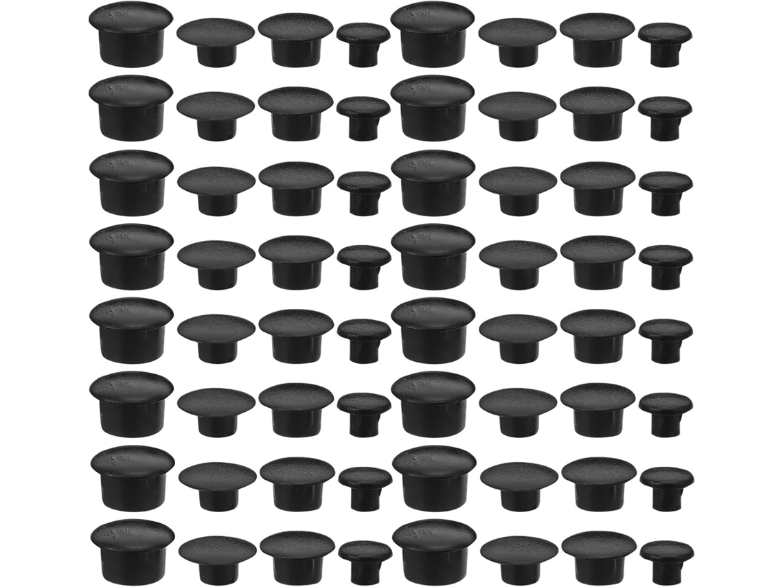 Tampões Redondos De Plástico Para Móveis, 200 Peças 50 Unidades De 5mm, 6mm, 8mm E 10mm, Tampas Circulares Para Furos Em