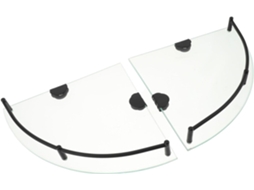 Housoutil Conjunto De 2-prateleiras Canto Triangulares Vidro Para Banheiro, Resistentes À Corrosão, Em Aço Inoxidável