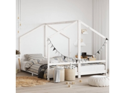 Vidaxl Estrutura De Cama Infantil 2x(90x200) Cm Pinho Maciço Branco