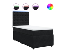 Box Spring Bed, Box Spring Beds Vidaxl Preto Veludo (90 X 200 Cm)
