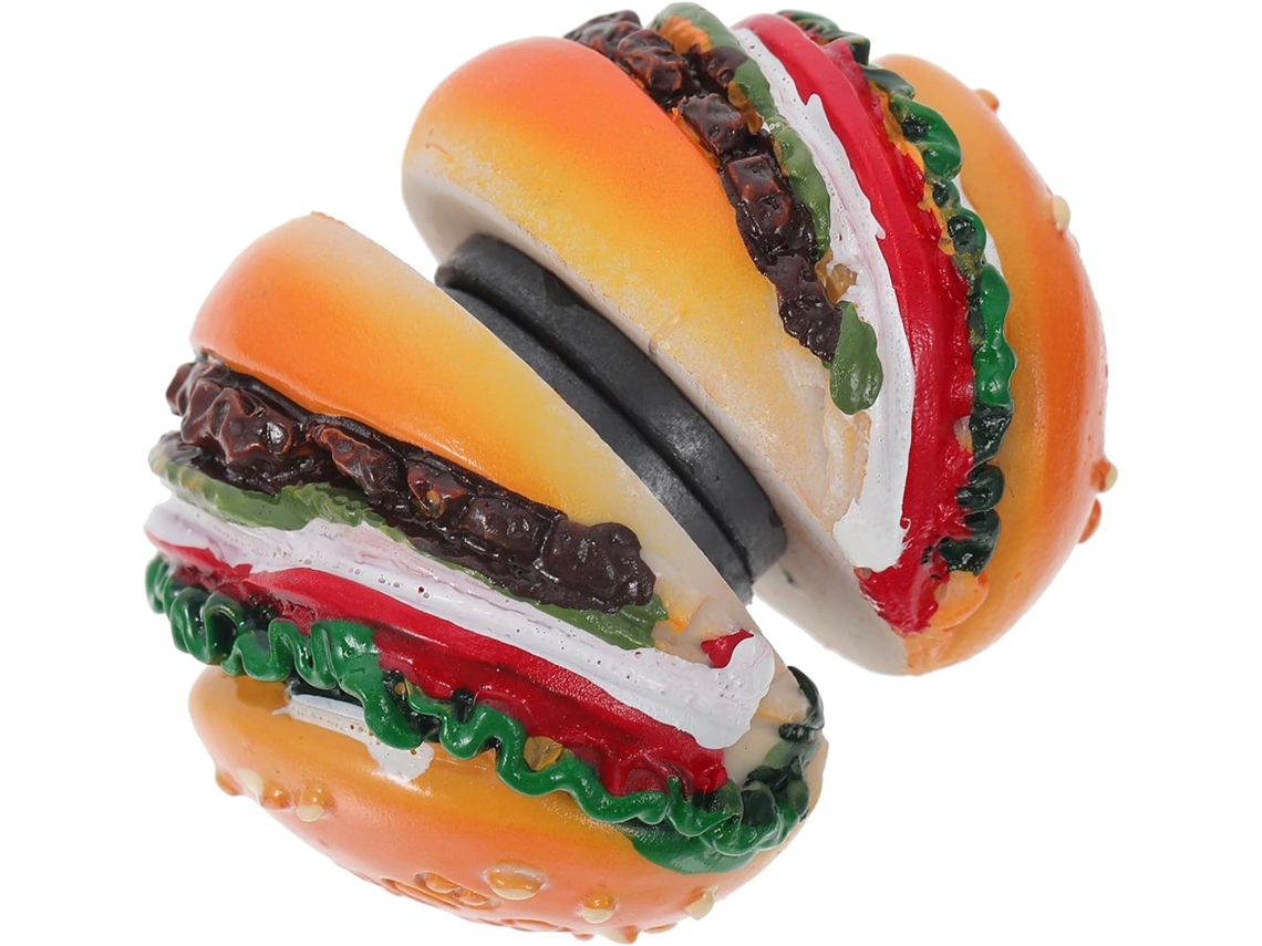 Conjuntos De Ímãs De Geladeira Em Miniatura Em Formato De Hambúrguer, De Resina, Para Decoração De Cozinha, 2 Peças Gokoco
