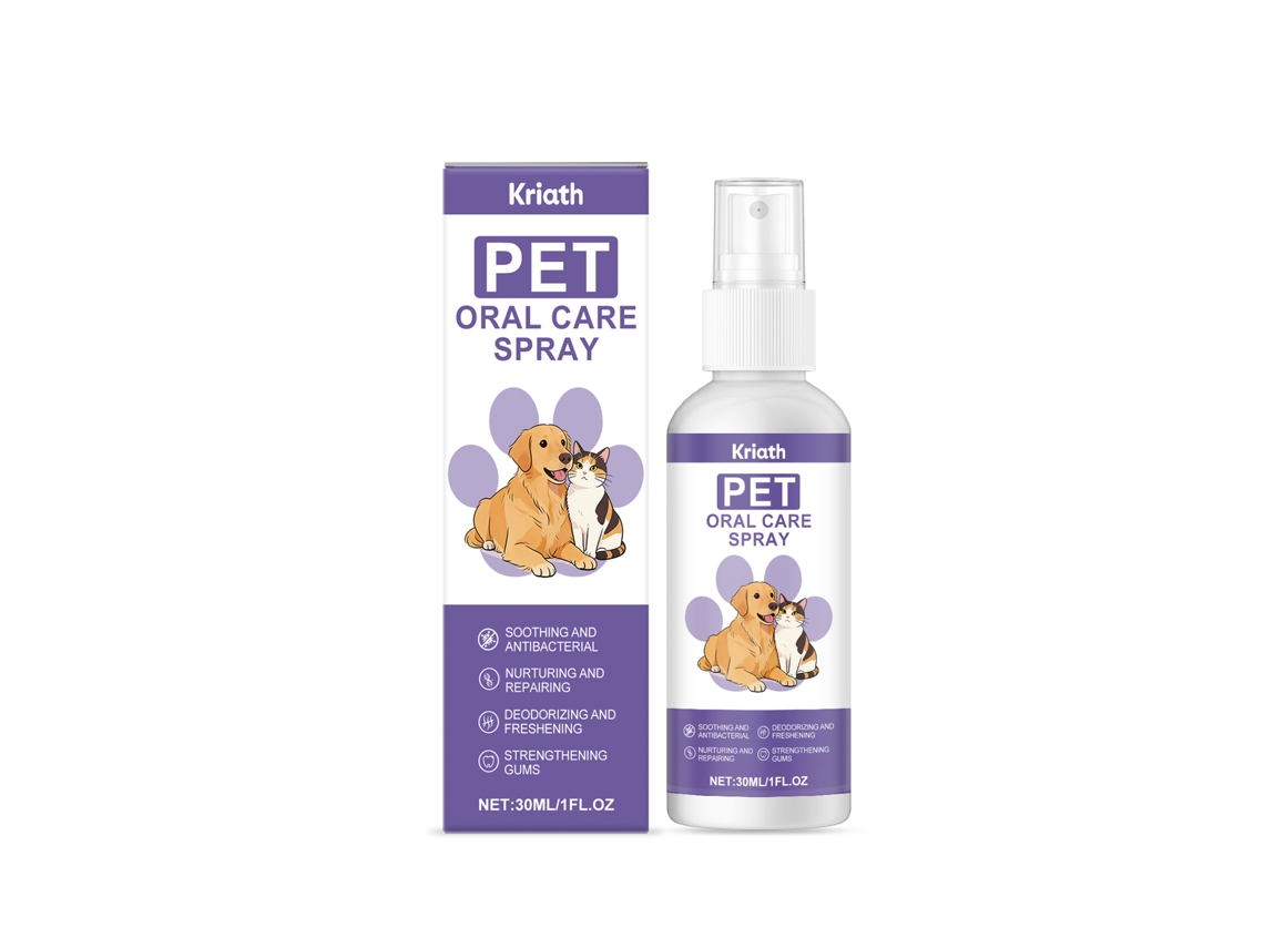 Spray De Cuidado Dental Para Pets Limpeza Suave Refresca Hálito Cuidado Diário