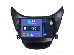 Auto Rádio Carro Bluetooth Autoradio 8GB RAM 128G ROM CarPlay Navegação GPS Ecrã Táctil RoverOne para Hyundai Elantra 5 JK GD MD UD 2011-2015  