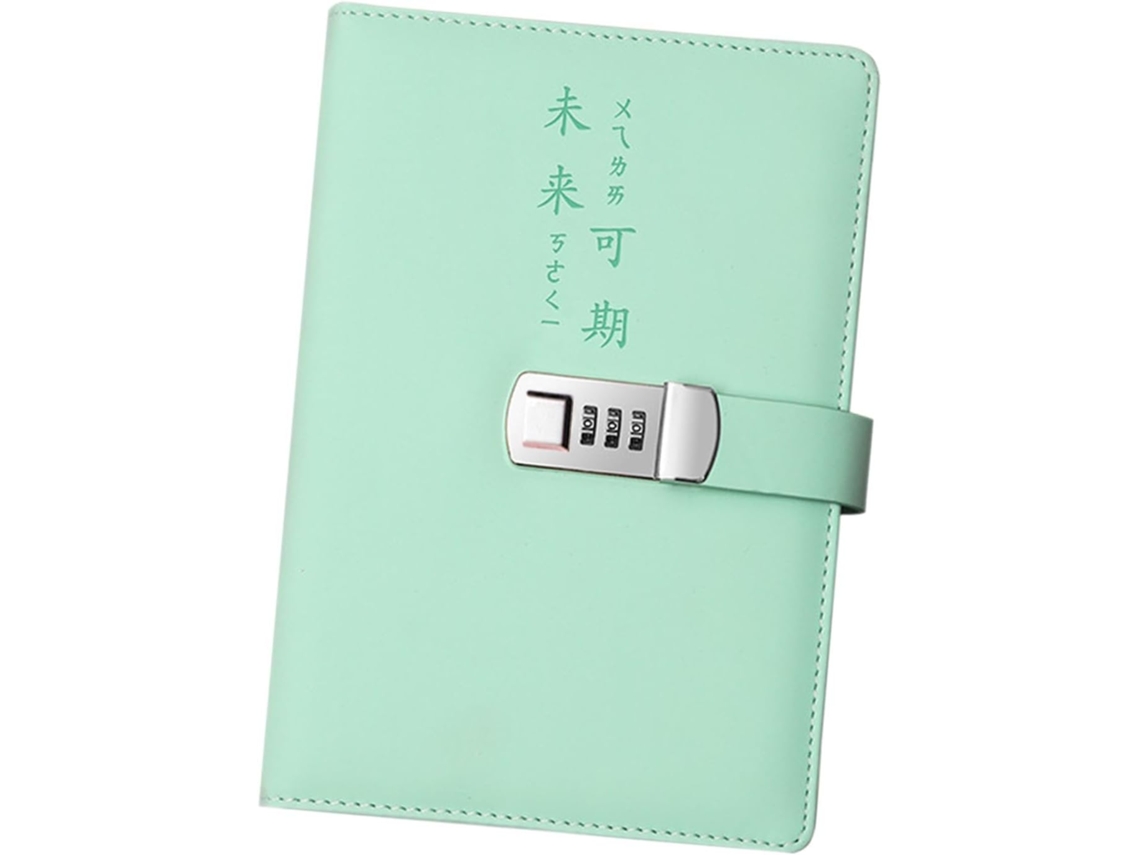 Caderno À Prova D'água Qianly Com Trava Por Senha Para Homens, Verde Claro
