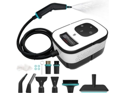 Lavadora a vapor de alta pressão de 2500 W com 10 acessórios, 6 velocidades, multifuncional para remoção de manchas e esterilização.