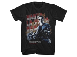 Rockinstone Terminator 2 Hasta La Vista Motorcycle Black T-shirt Size:xxxl