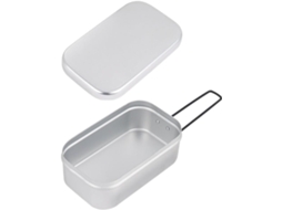 Marmita Portátil De Alumínio Estilo Bento, 800ml, Fácil De Transportar E Multiuso Para Camping Piqueniques Recipiente
