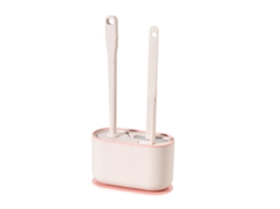 Escova Sanitária AQUAFORGE com Suporte e Cabo Longo Rosa Sakura