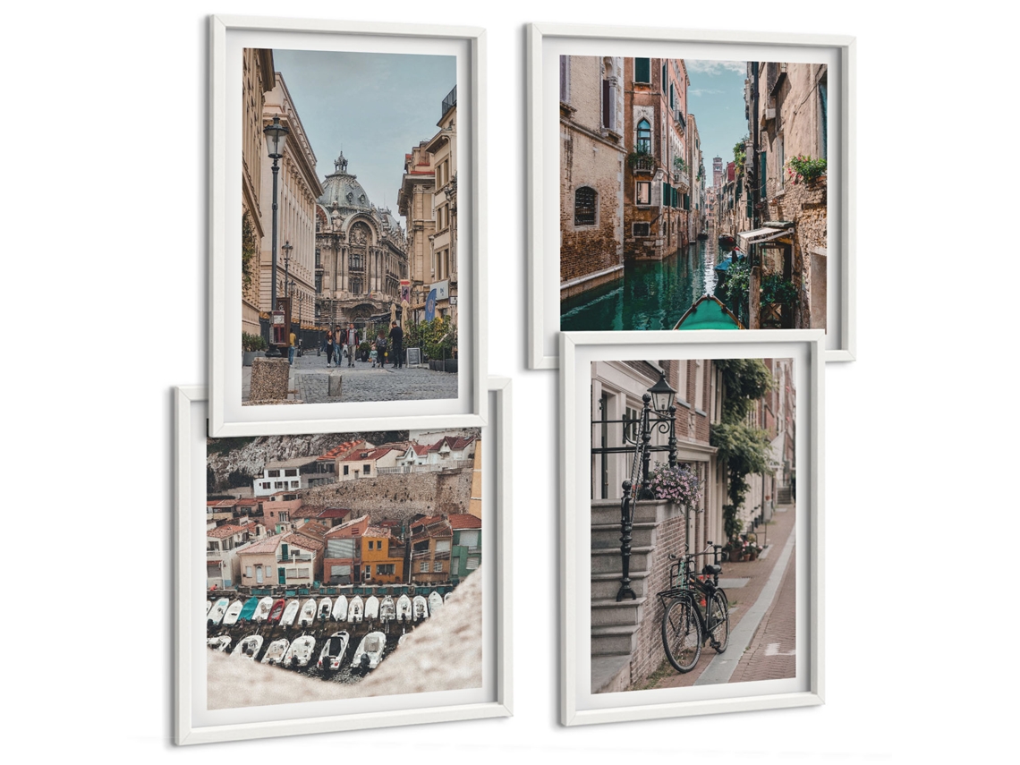 Composição De Quadros Paisagens Da Natureza Selvagem Espelharte (4 Peças)