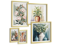 Conjunto De Pinturas Decorações Vegetais Estilosas De Cozinha Espelharte (5 Peças)