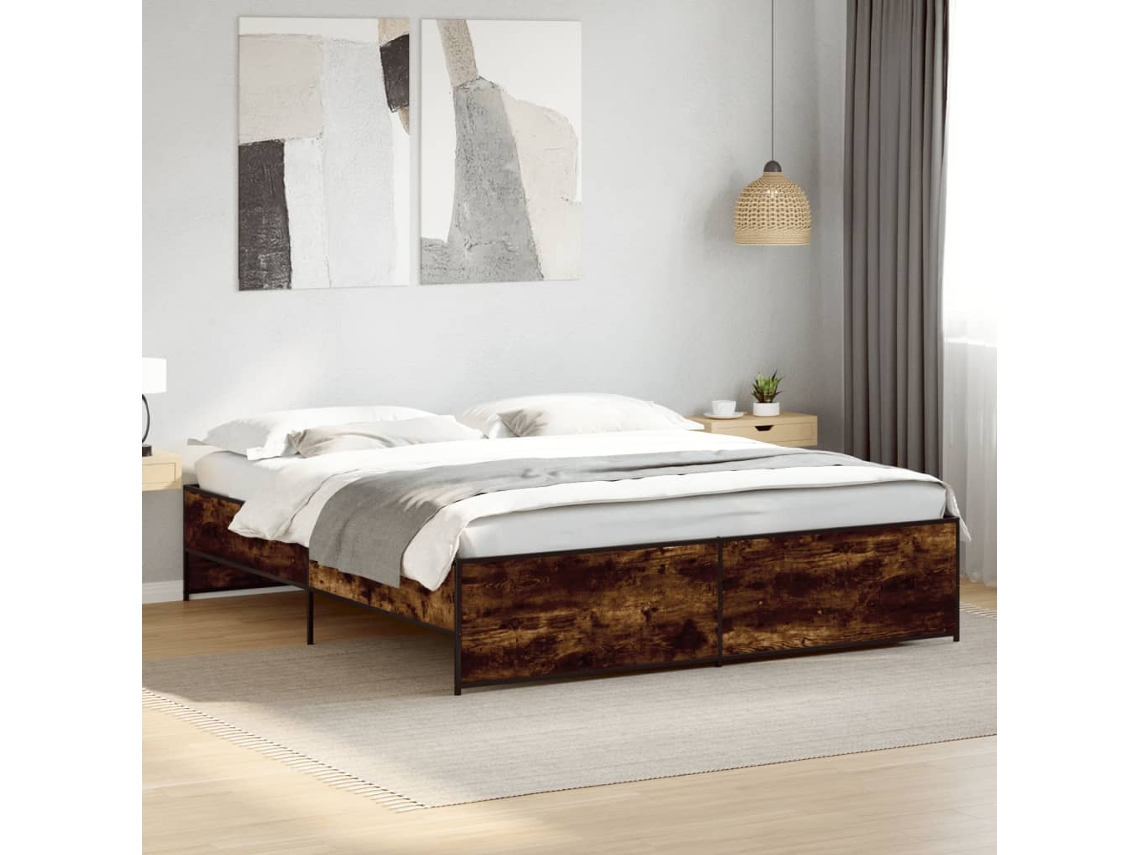 Vidaxl Estrutura De Cama 180x200 Cm Derivados Madeira/metal