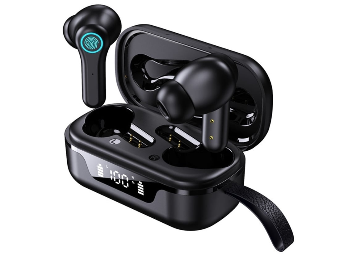 Auriculares Sem Fios Bluetooth 5.1 Controlo Tátil Estojo De Carregamento Lurelia