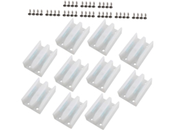 Guia Inferior Para Porta De Correr Vidro Branco, Design Antiderrapante E Durável Para Portas De Box Chuveiro, Pacote Com