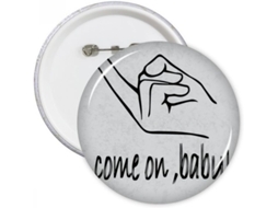 Diythinker The Gift Seduce Black Gesture Pins Redondos Personalizados, Botões, Broches, Decoração de Roupas, M