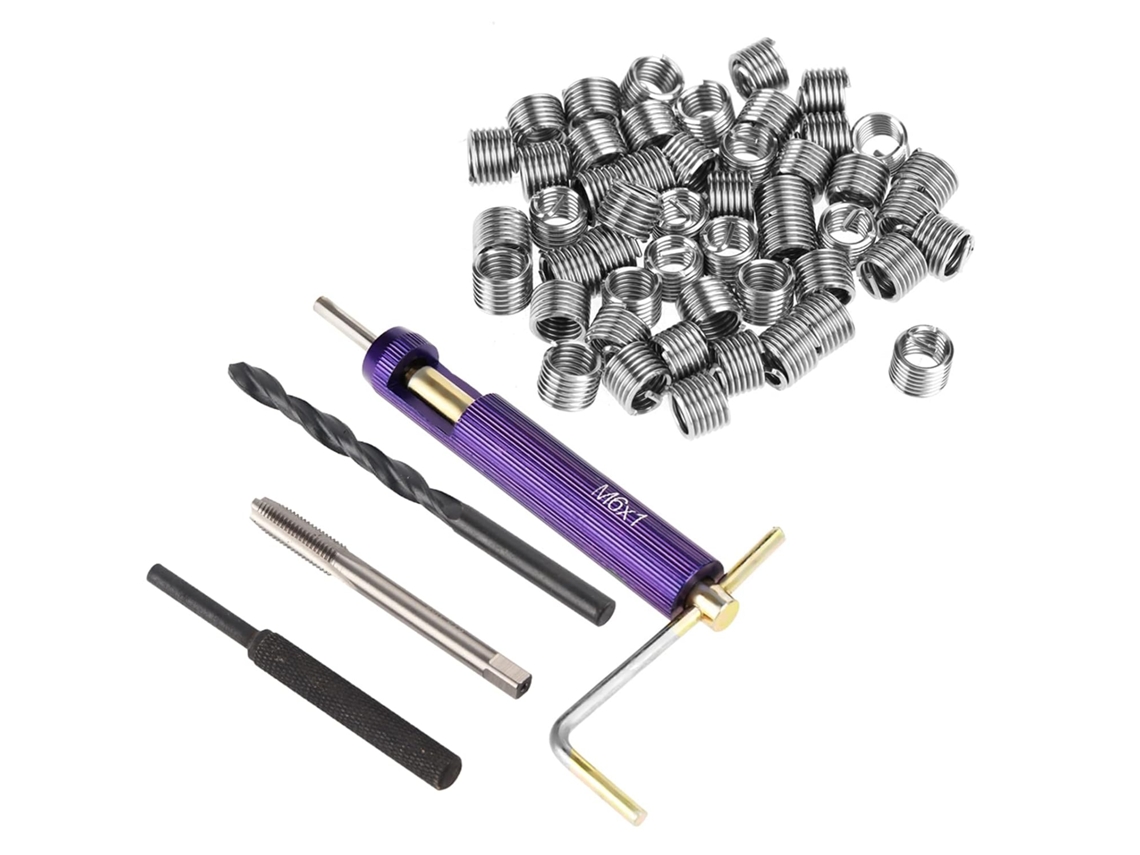 Conjunto De Ferramentas Combinadas Para Inserção Rosca Em Aço