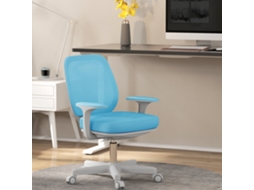 Cadeira De Escritório Ergonômica Azul 55x48x82,5-94,5 Cm Reclinável Com Altura Ajustável E 5 Rodízios