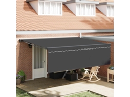 Vidaxl Toldo Retrátil Antracite 450 × 300 Cm Poliéster E Alumínio