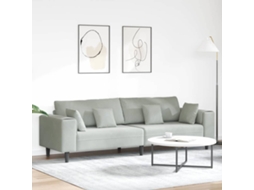 Vidaxl Sofá Cinzento-claro 250 X 77 X 76 Cm Veludo