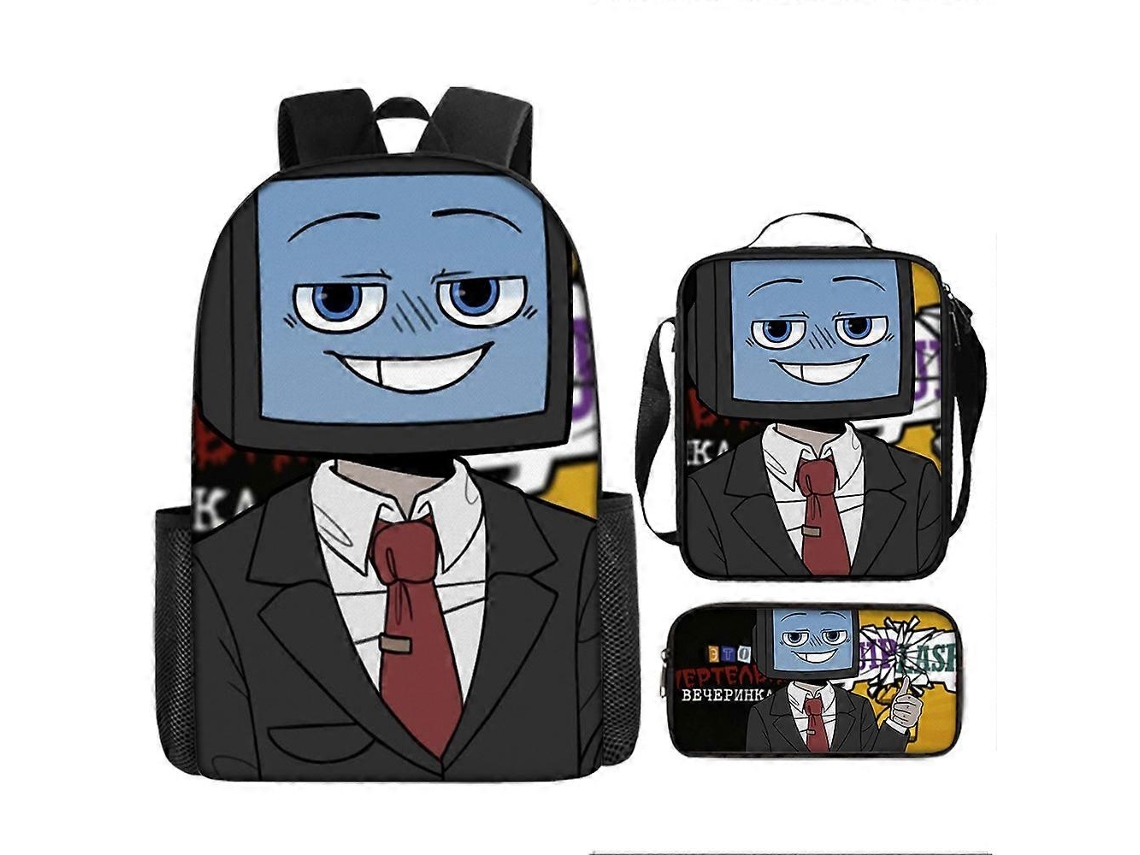 Mochila Infantil Nova Para Ensino Fundamental, Estojo Escolar De Grande Capacidade, Conjunto 4 Peças Hgdmv Aquaforge