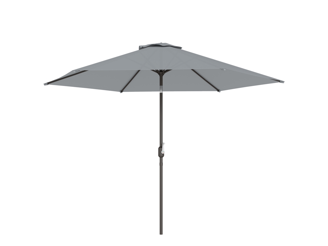 Guarda sol 3m com Capa Protetora BTFORUS com função inclinável e manivela cinza