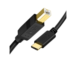 Cabo Lurelia USB-C para USB-B, dados para impressoras, scanners e controladores MIDI.