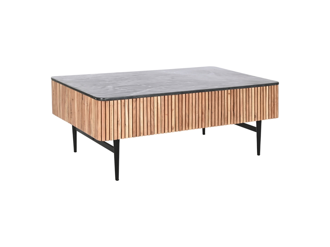 Mesa de Centro feita de Madeira Reciclada e Mármore AQUANDRA HOUSE LIVING
